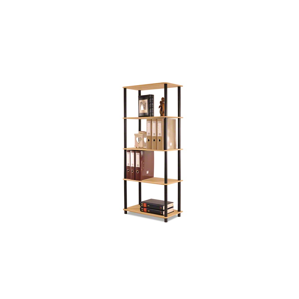 Systemowy Regał Biurowy 142x80x33 cm – DEDAL BLACK-5N_B