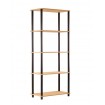 Systemowy Regał Biurowy 142x80x33 cm – DEDAL BLACK-5N_B