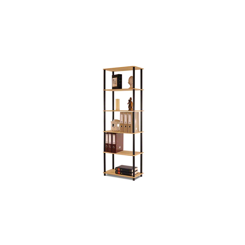 Systemowy Regał Biurowy 175x60x33 cm – DEDAL BLACK-6M_B