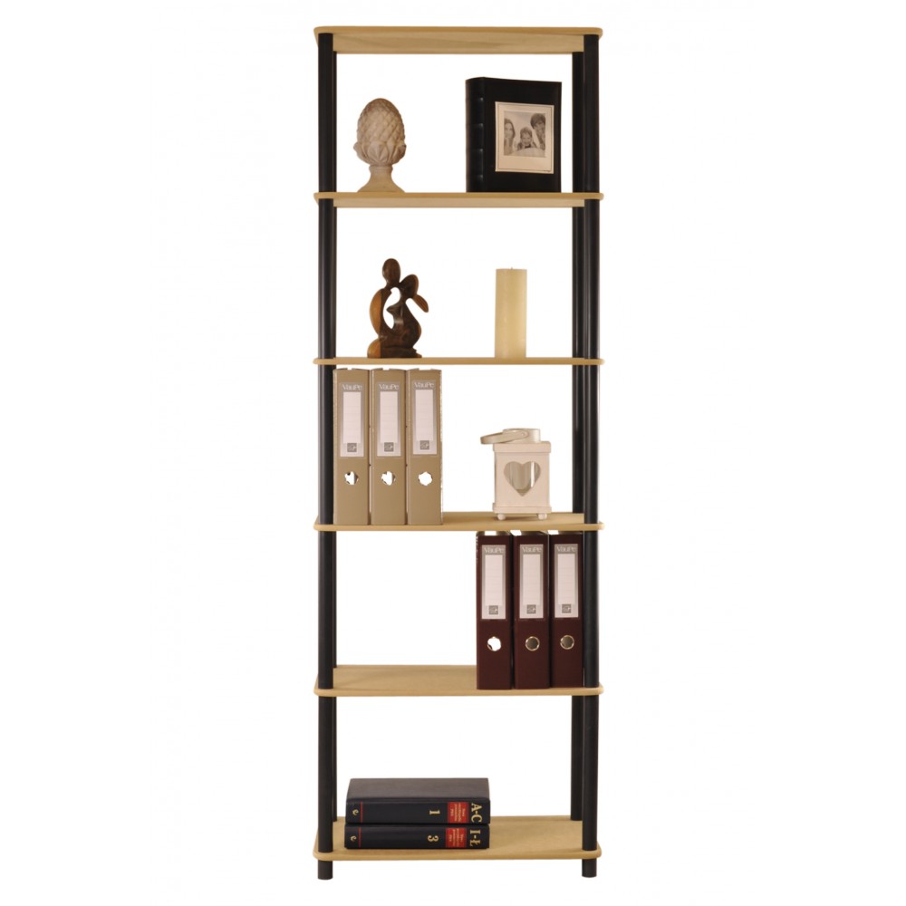 Systemowy Regał Biurowy 175x60x33 cm – DEDAL BLACK-6M_B