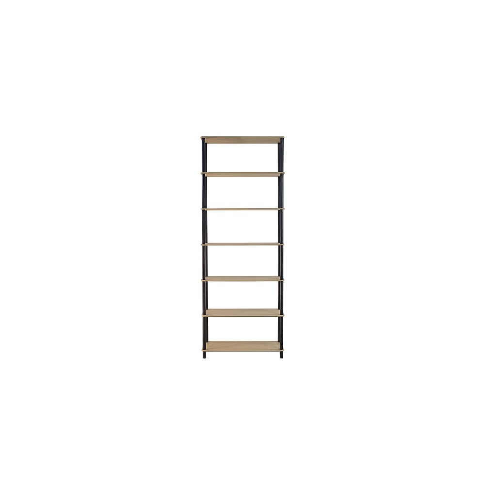 Systemowy Regał Biurowy 210x80x33 cm – DEDAL BLACK-7N_B