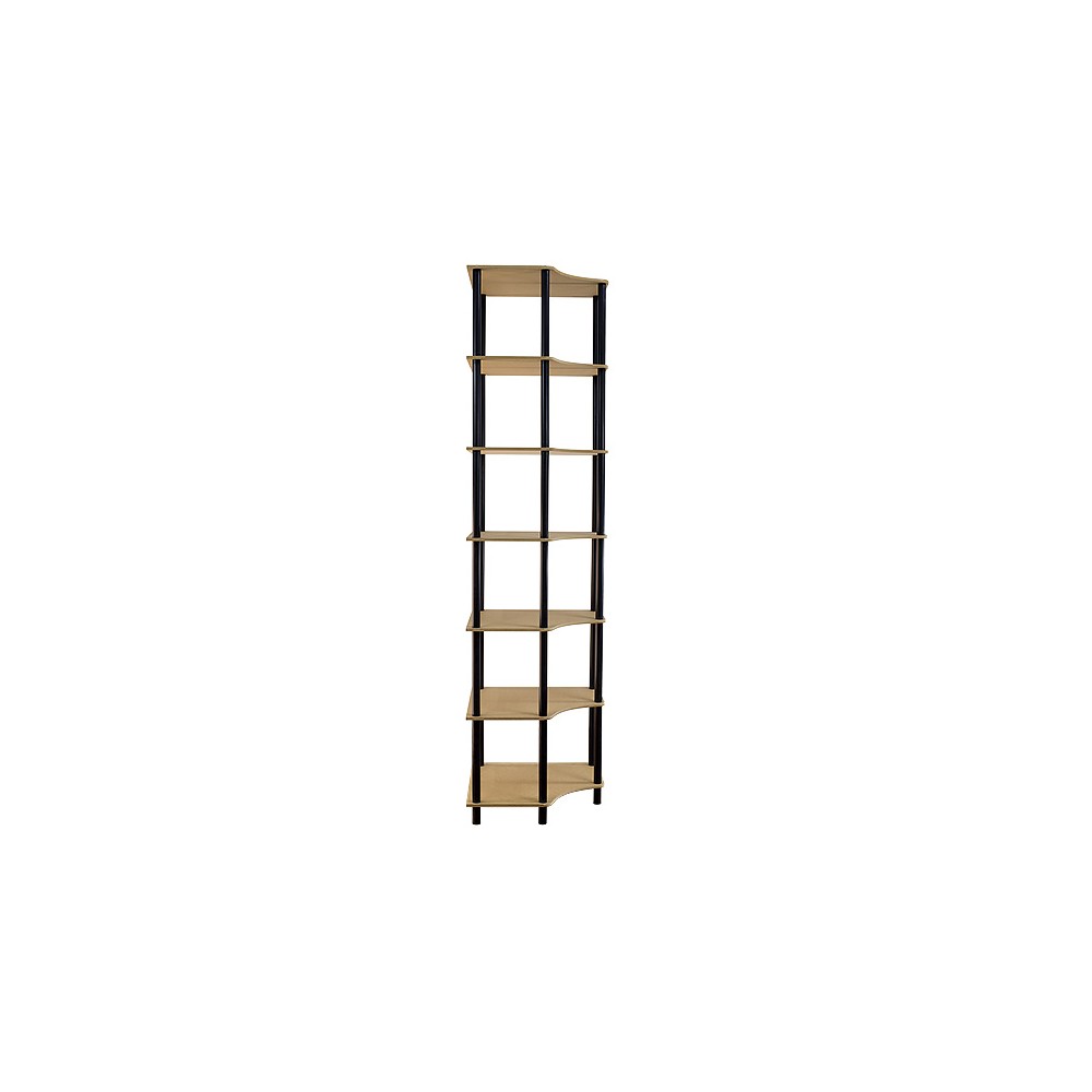 Systemowy Regał Biurowy 210x56x56 cm – DEDAL BLACK-7W_B