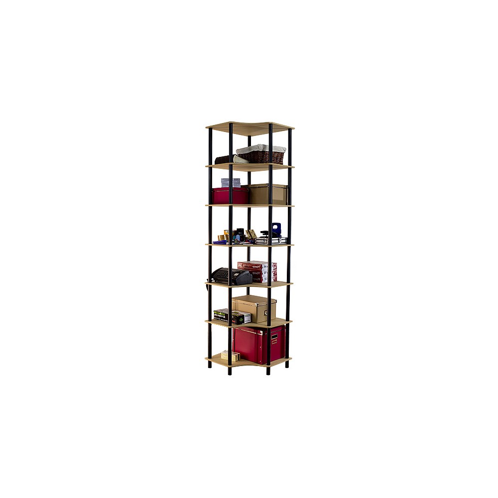 Systemowy Regał Biurowy 210x56x56 cm – DEDAL BLACK-7W_B