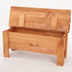 Ławka drewniana ze skrzynią B12L 54x71x29 Olcha