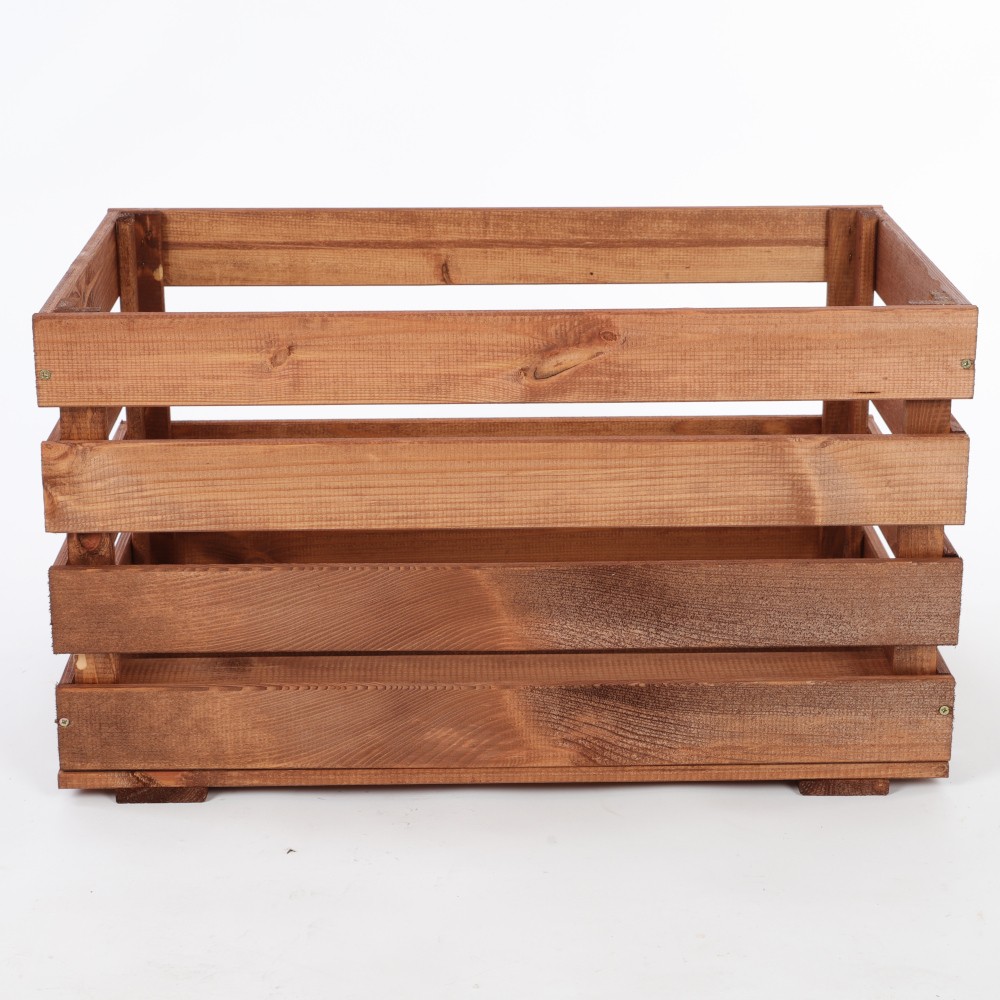 Skrzynia sosnowa skrzynka drewniana B08S 36x64x38 Brązowa