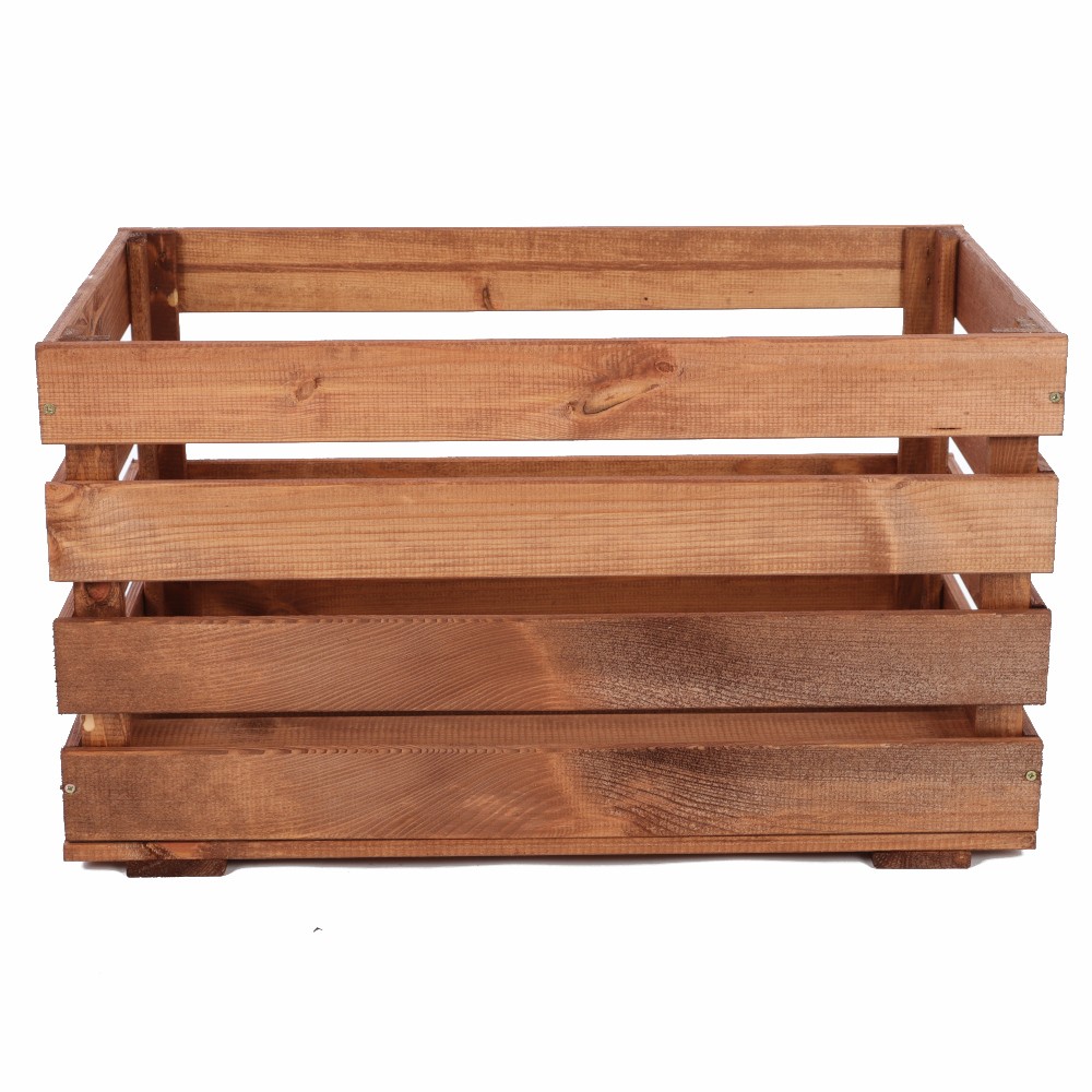 Skrzynia sosnowa skrzynka drewniana B08S 36x64x38 Brązowa