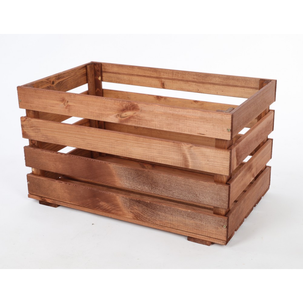 Skrzynia sosnowa skrzynka drewniana B08S 36x64x38 Brązowa