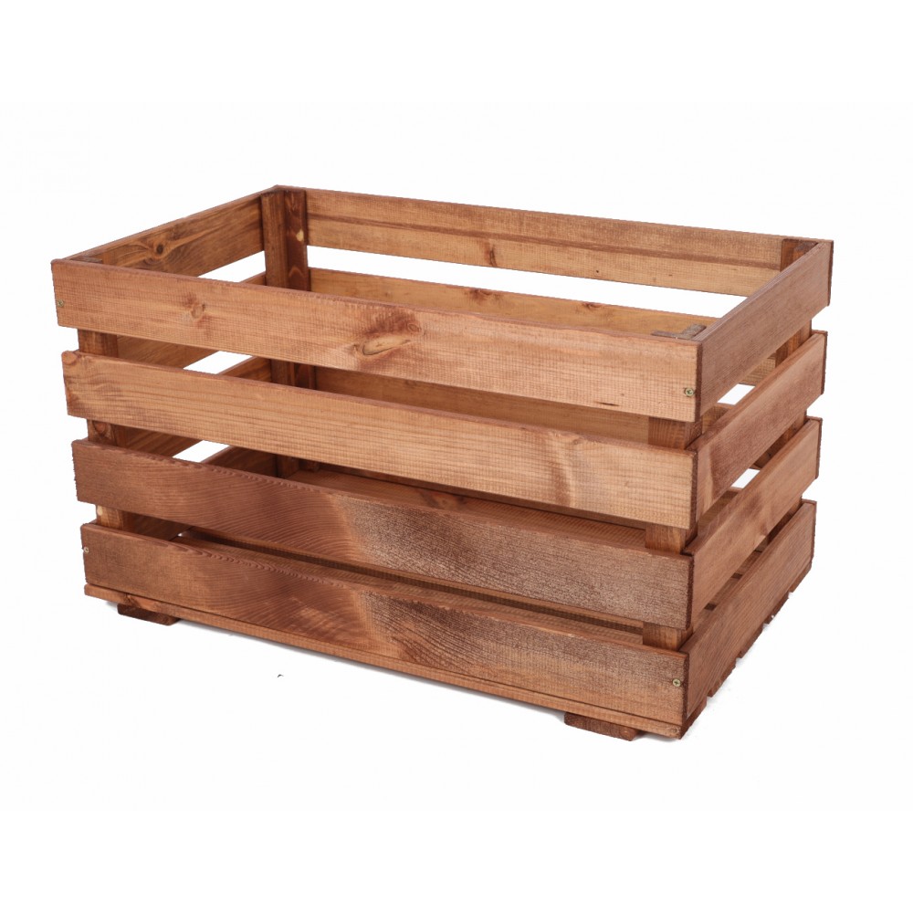 Skrzynia sosnowa skrzynka drewniana B08S 36x64x38 Brązowa