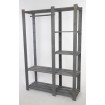 Regał garderoba na ubrania B25R 170x110x38 5 półek Szara