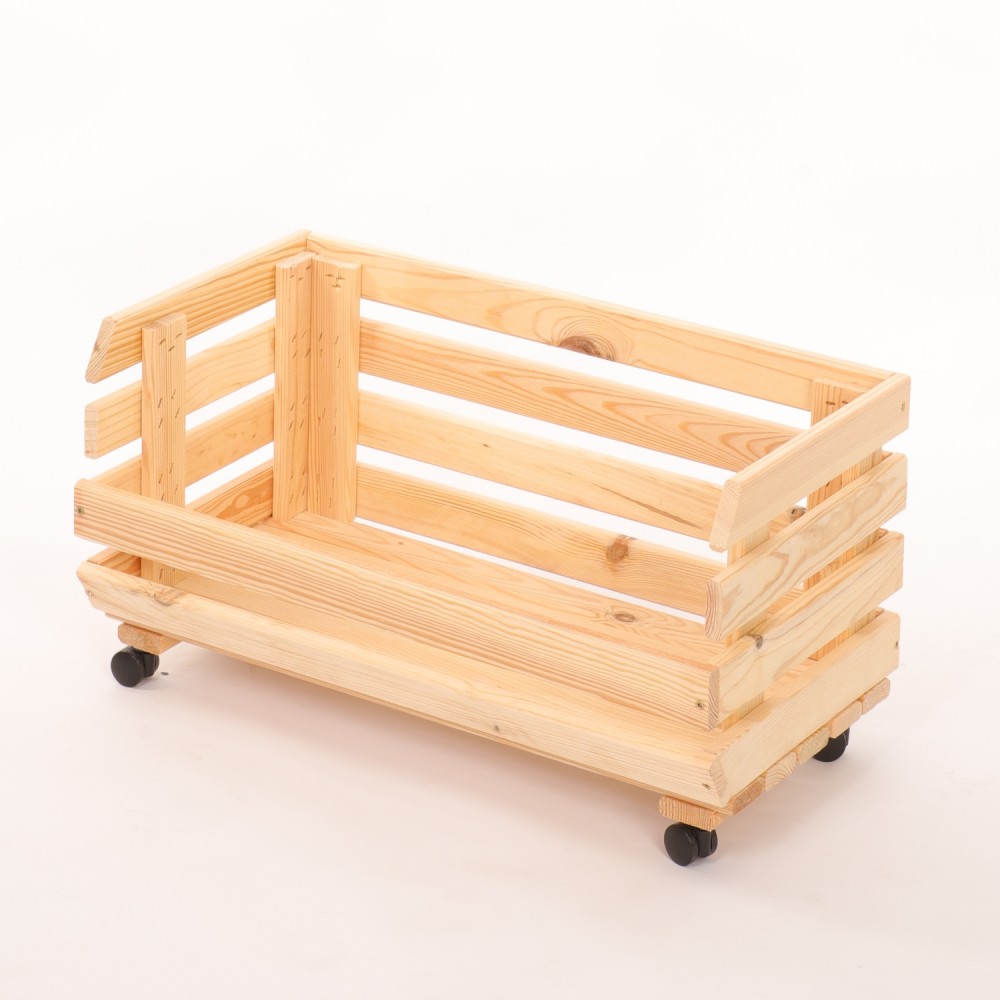 Skrzynka na warzywa na kółkach RAWA /szer.57cm - Naturalna