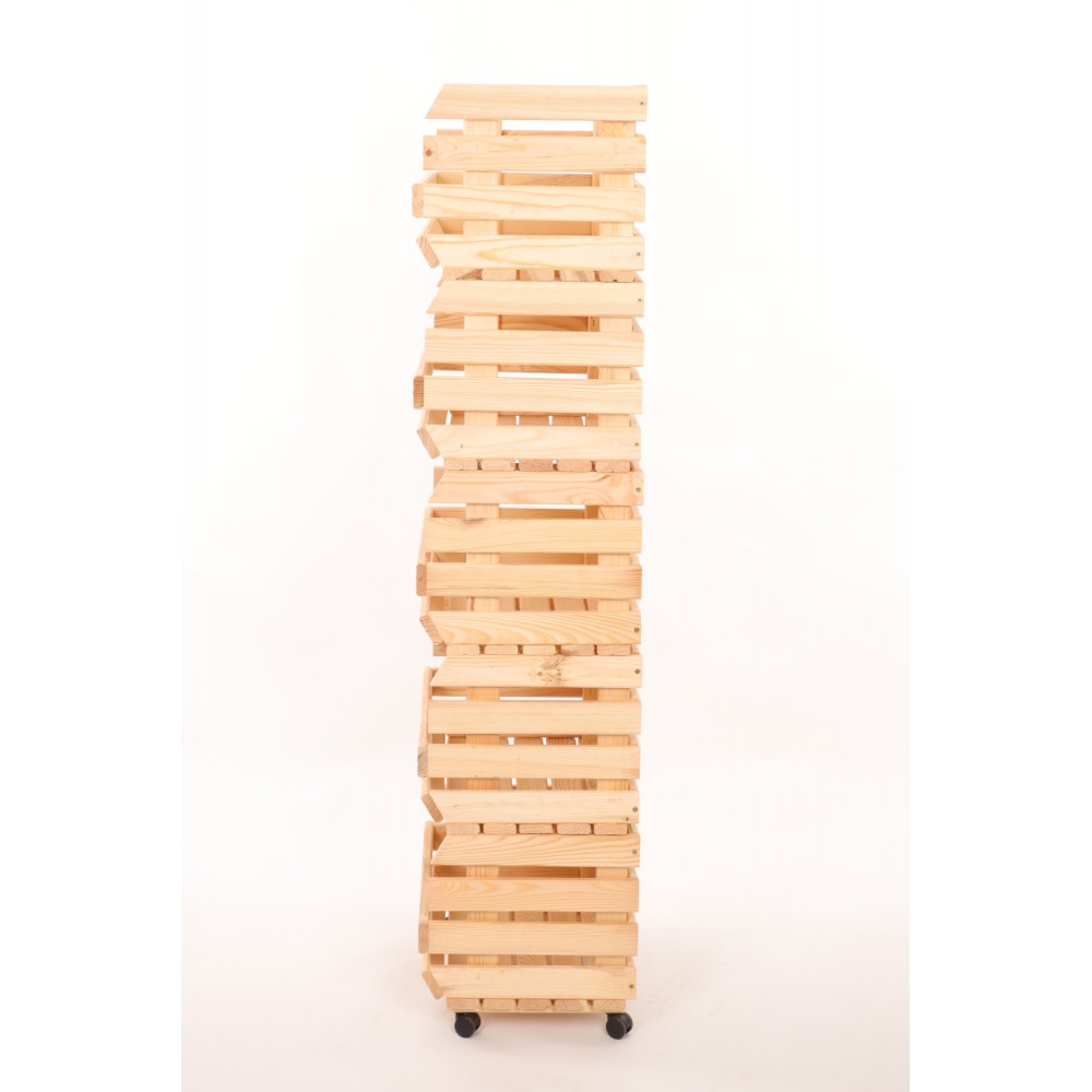 Skrzynki na warzywa na kółkach RAWA /szer.37cm - Naturalne
