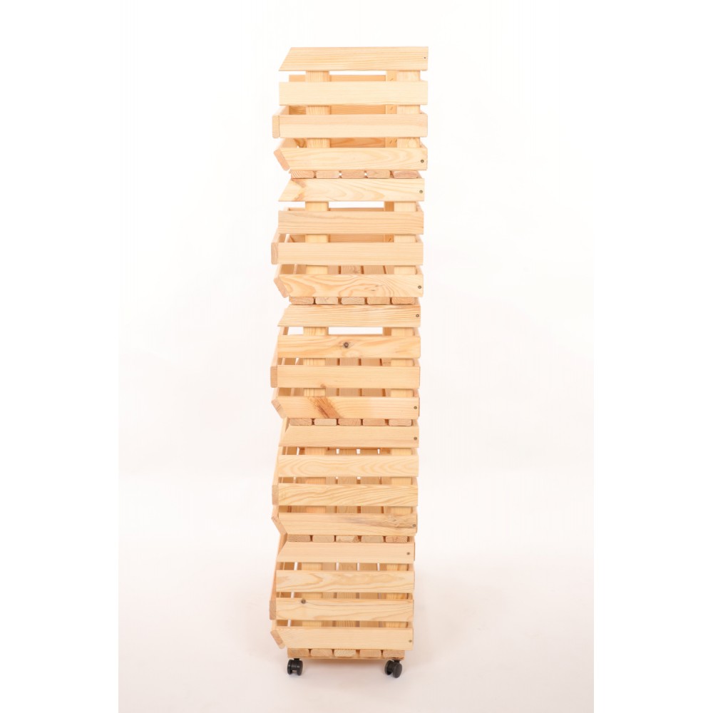 Skrzynki na warzywa na kółkach RAWA /szer.57cm - Naturalne