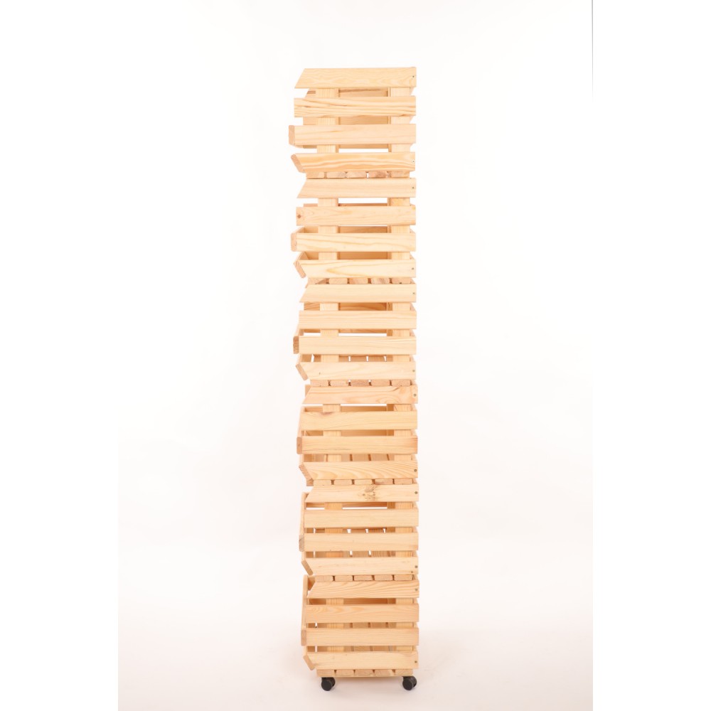 Skrzynki na warzywa na kółkach RAWA /szer.37cm - Naturalne