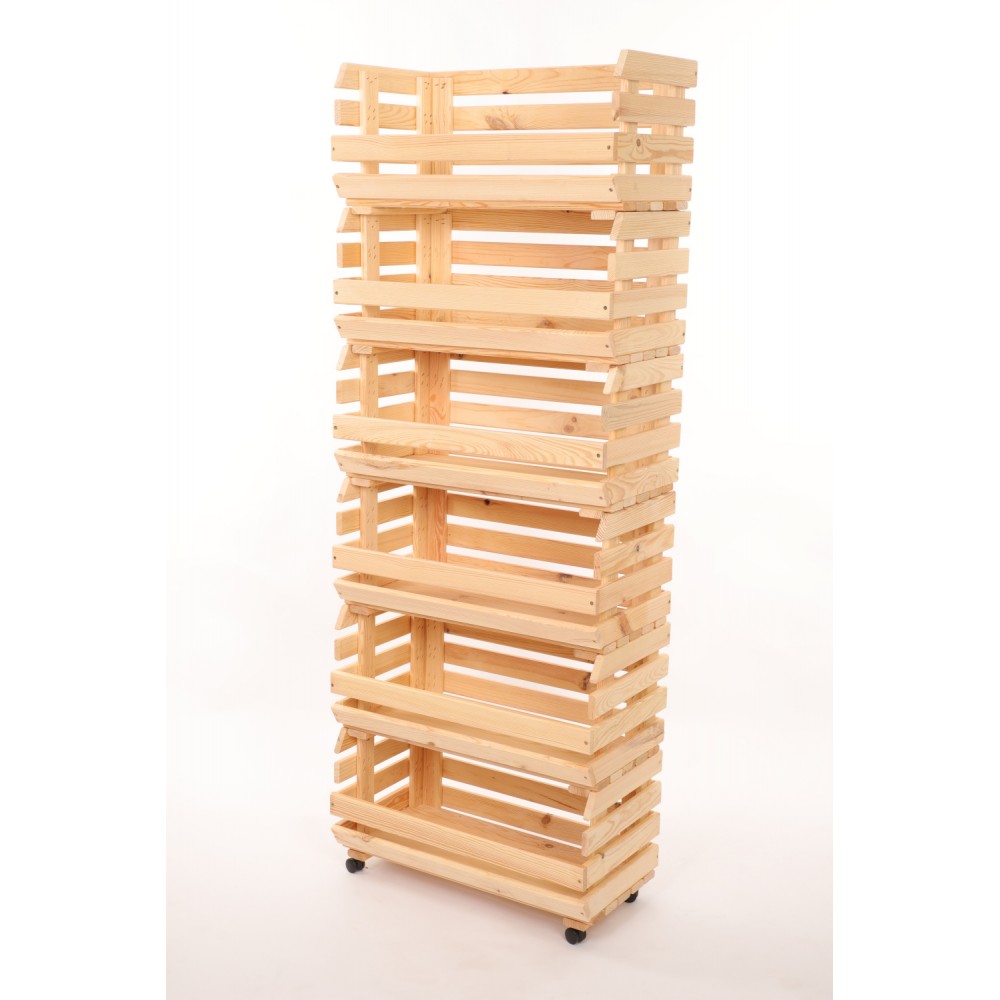 Skrzynki na warzywa na kółkach RAWA /szer.57cm - Naturalne