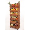Skrzynki na warzywa na kółkach RAWA /szer.57cm - Brązowe