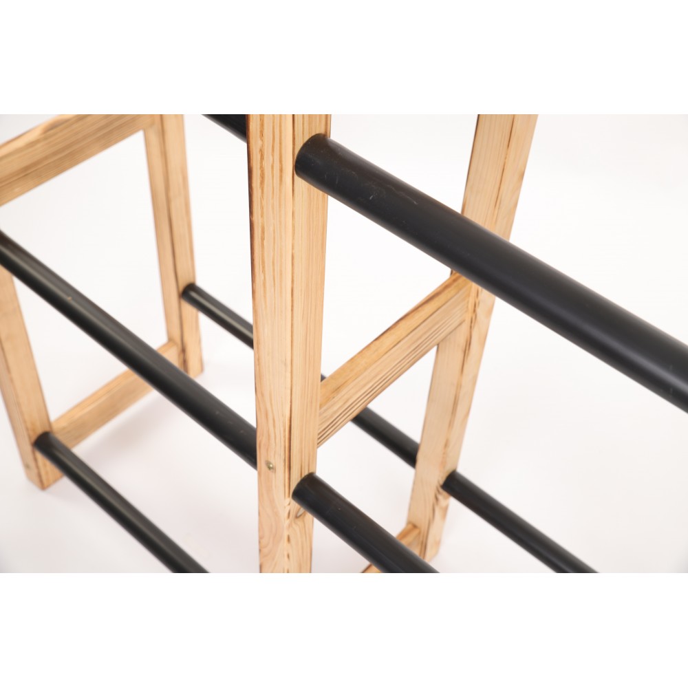 Regał na Skrzynki Transportowe (6szt) 108X102X32cm Naturalne Opalane Drewno/Plastik