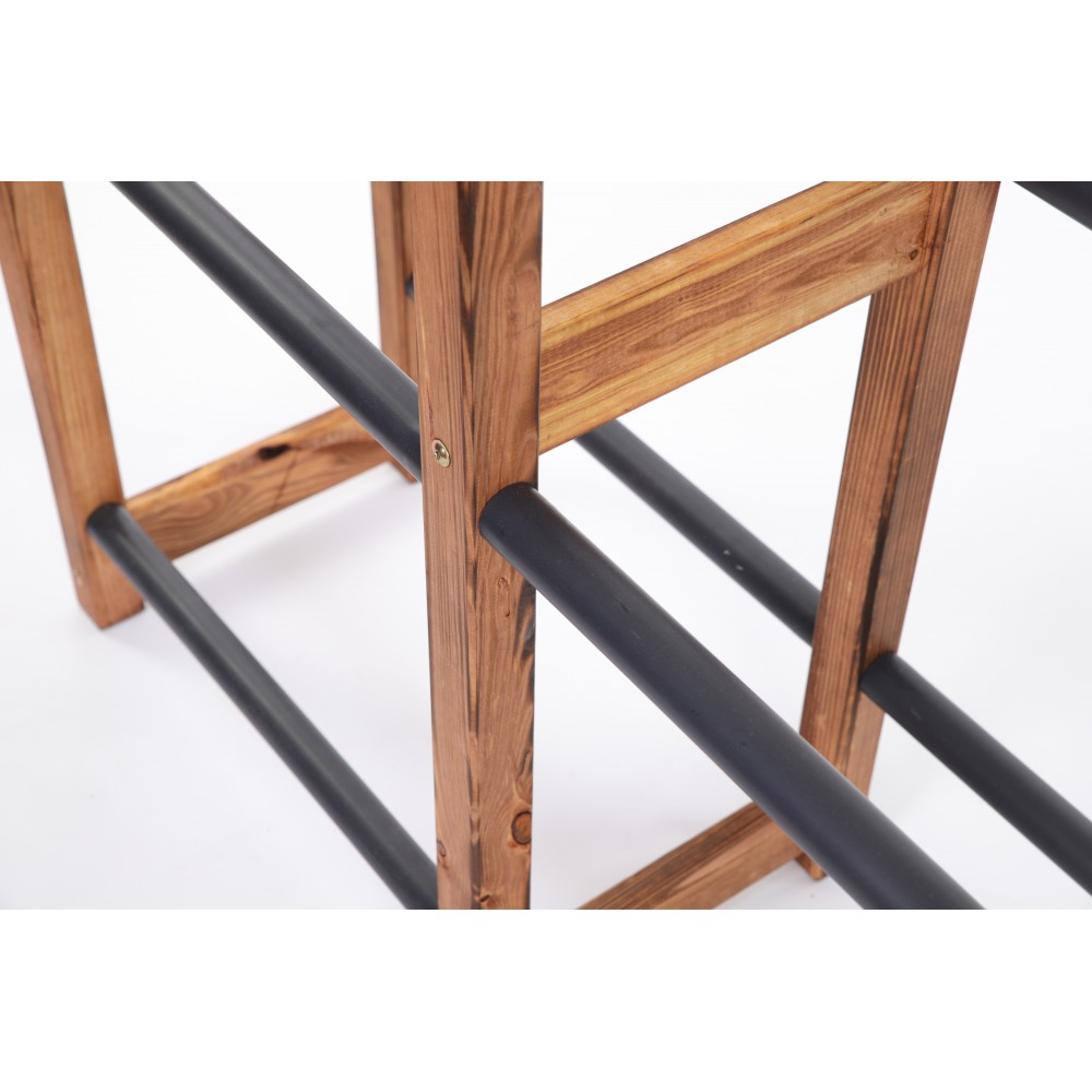 Regał na Skrzynki Transportowe (6szt) 108X102X32cm Brązowe Opalane Drewno/Plastik