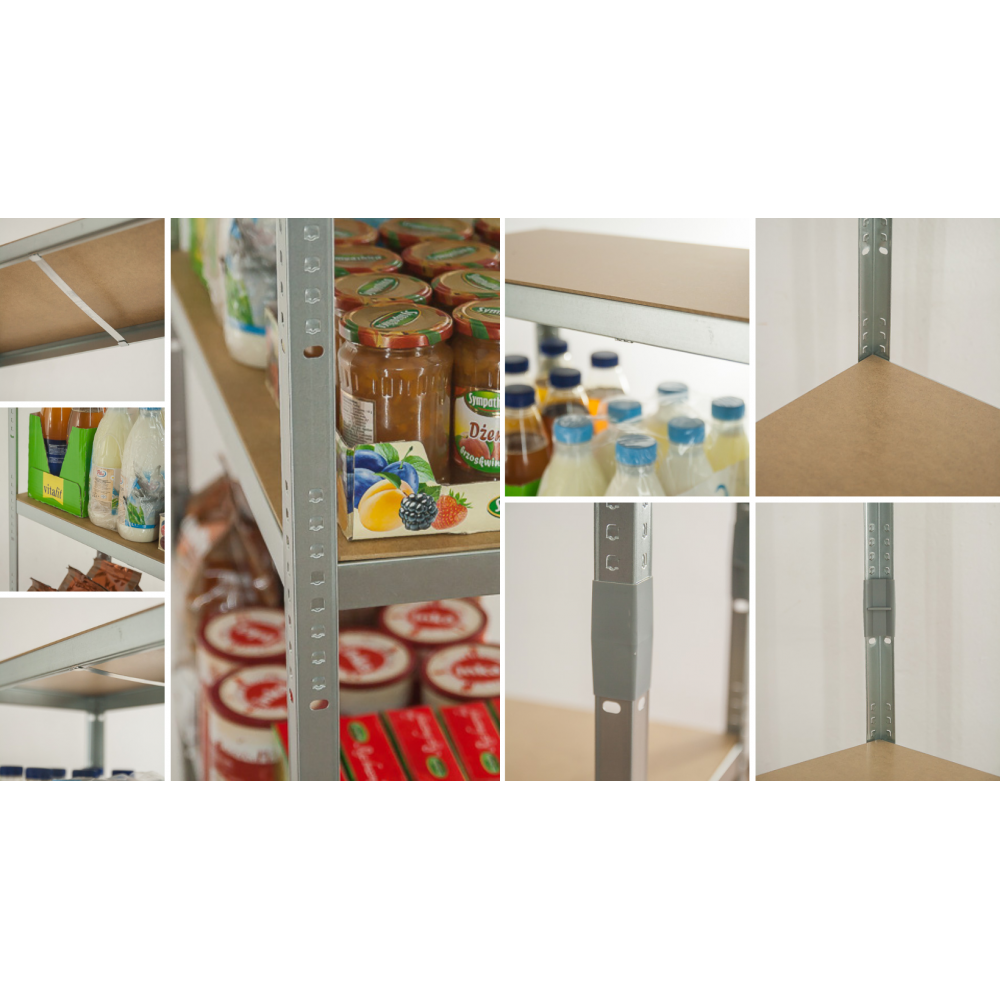 Regał metalowy magazynowy garażowy 138X70X30cm Ocynkowany
