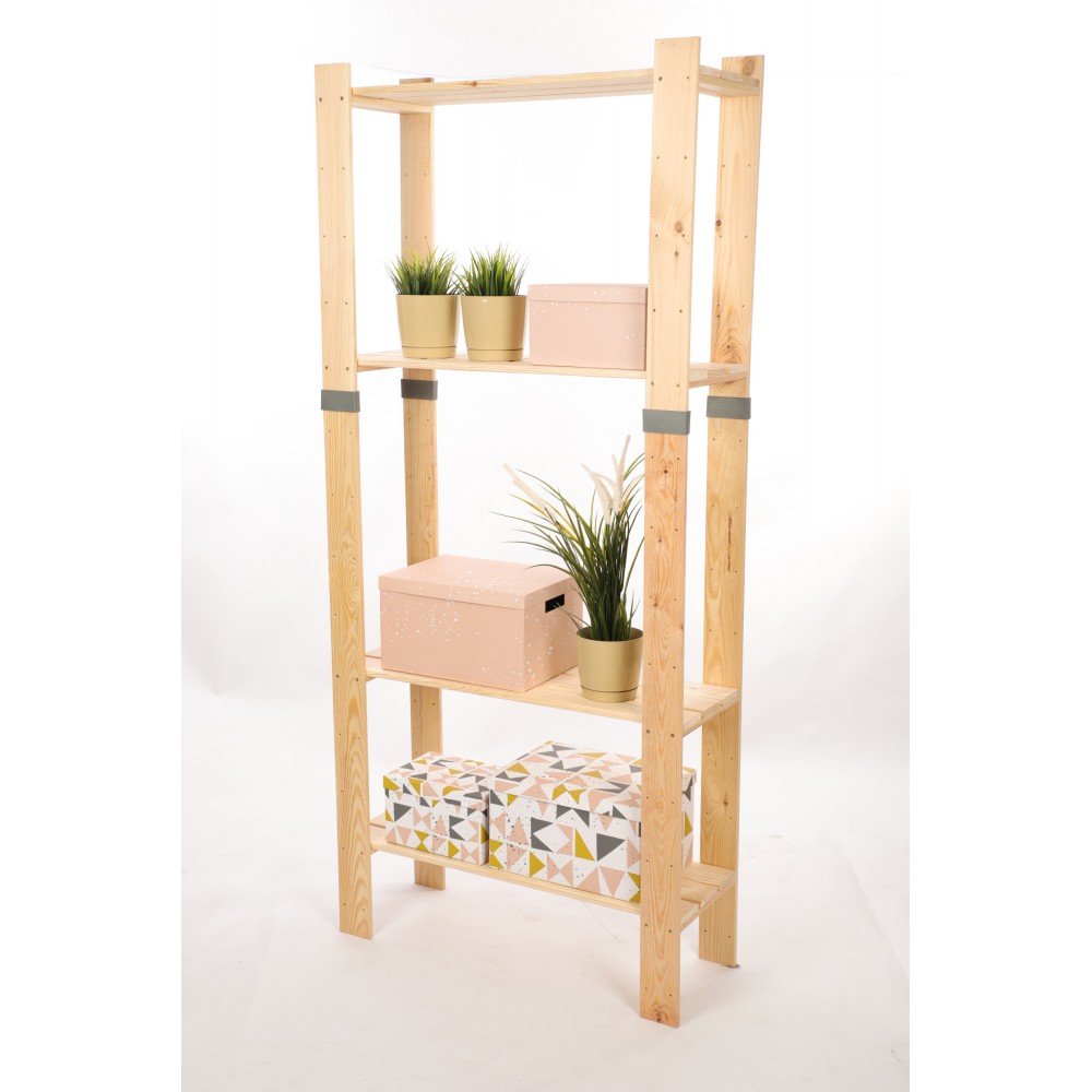 Regał drewniany na książki regał na zabawki regał do spiżarni 179cm SOSNOWY
