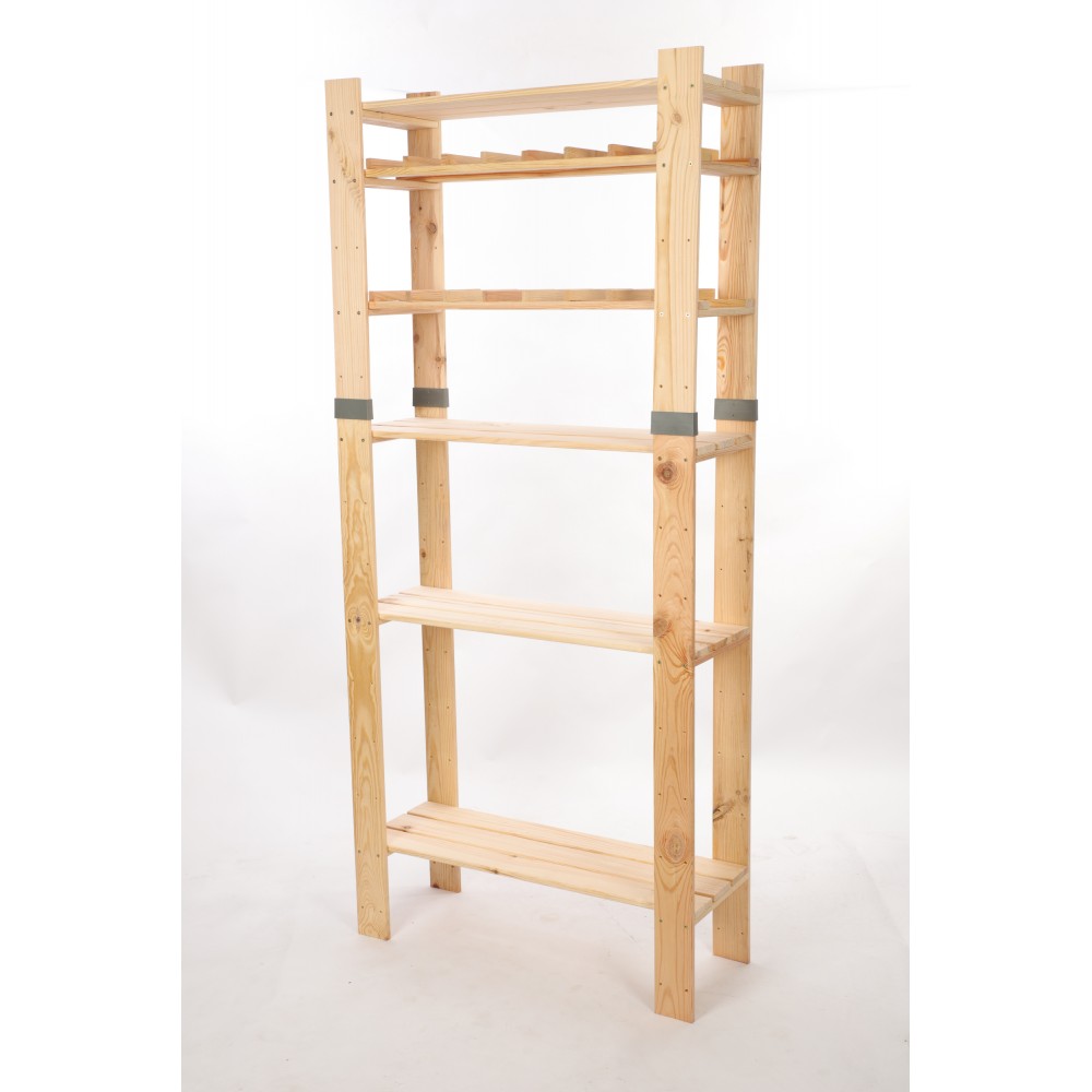 Regał drewniany na książki regał na zabawki regał do spiżarni 179cm SOSNOWY