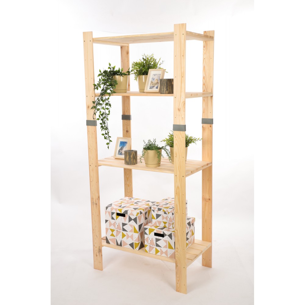 Regał drewniany na książki regał na zabawki regał do spiżarni 179cm SOSNOWY