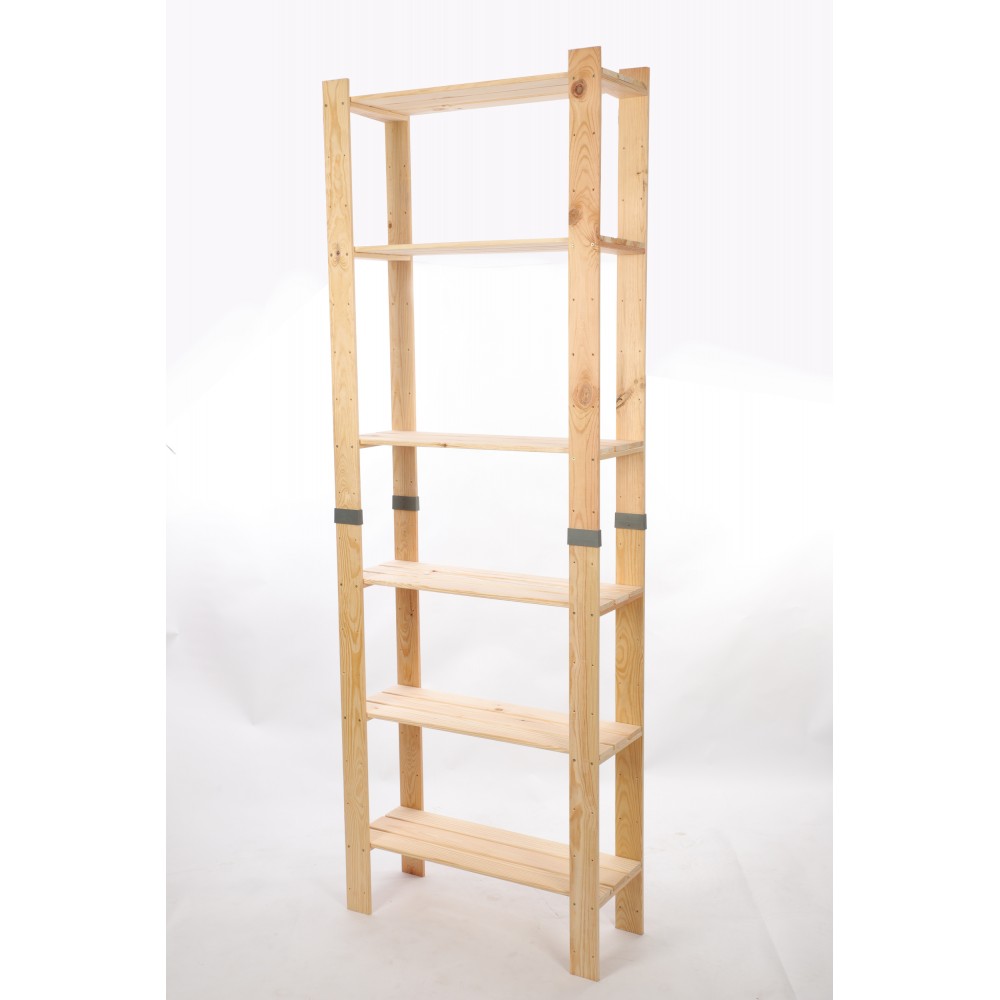 Regał drewniany na książki regał na zabawki regał do spiżarni 230cm SOSNOWY