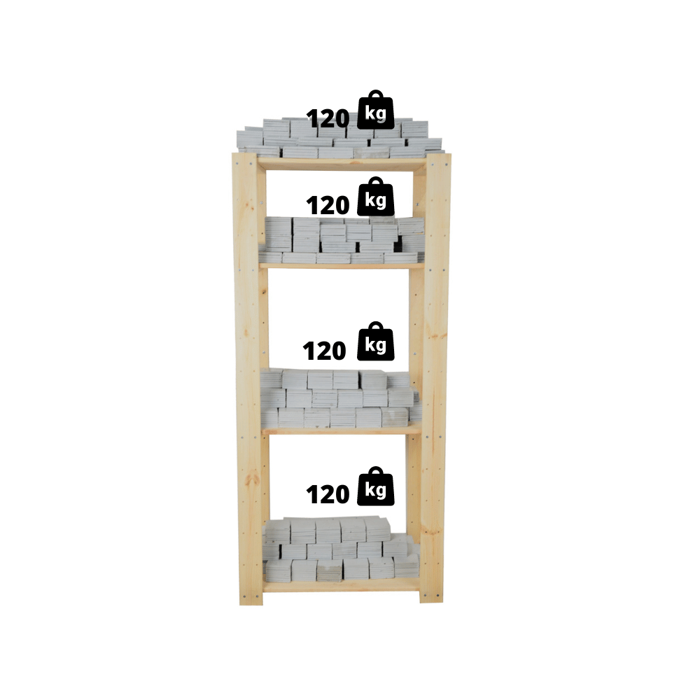 Regał drewniany na książki regał na zabawki regał do spiżarni 230cm SOSNOWY