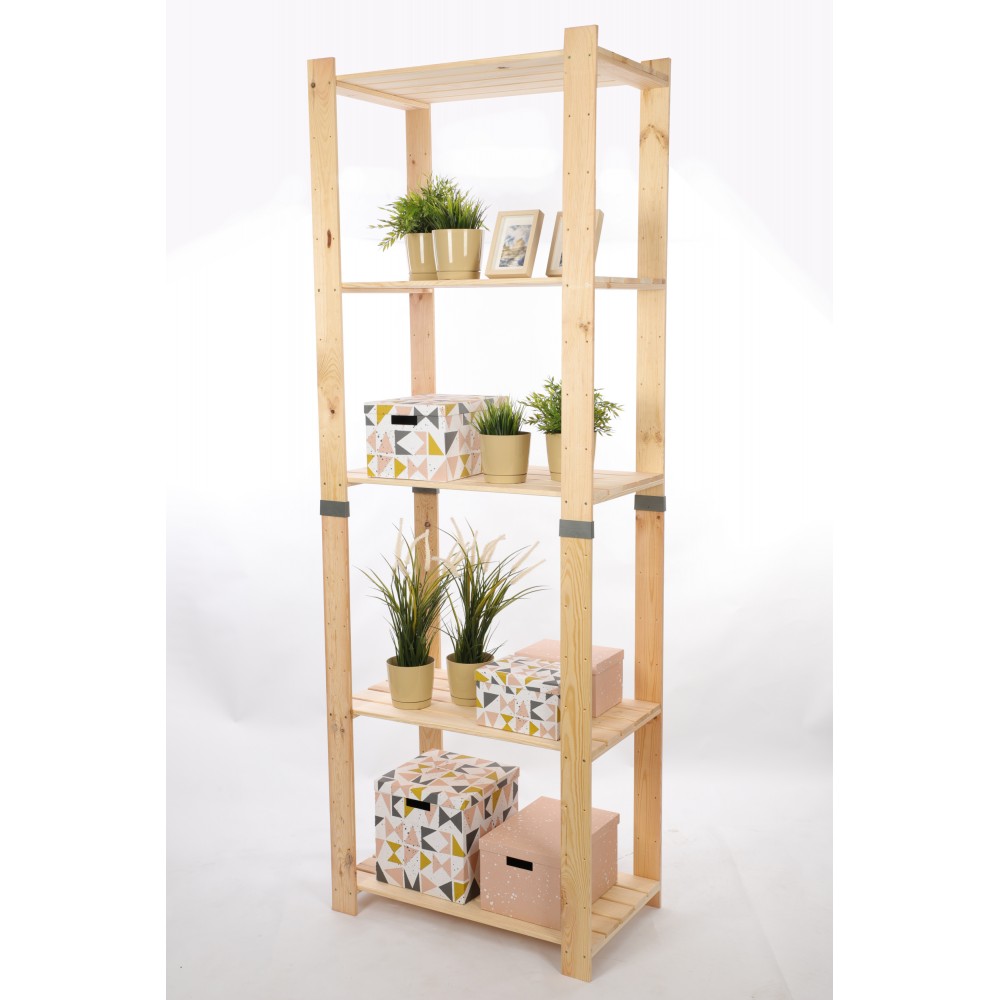 Regał drewniany na książki regał na zabawki regał do spiżarni 230cm SOSNOWY