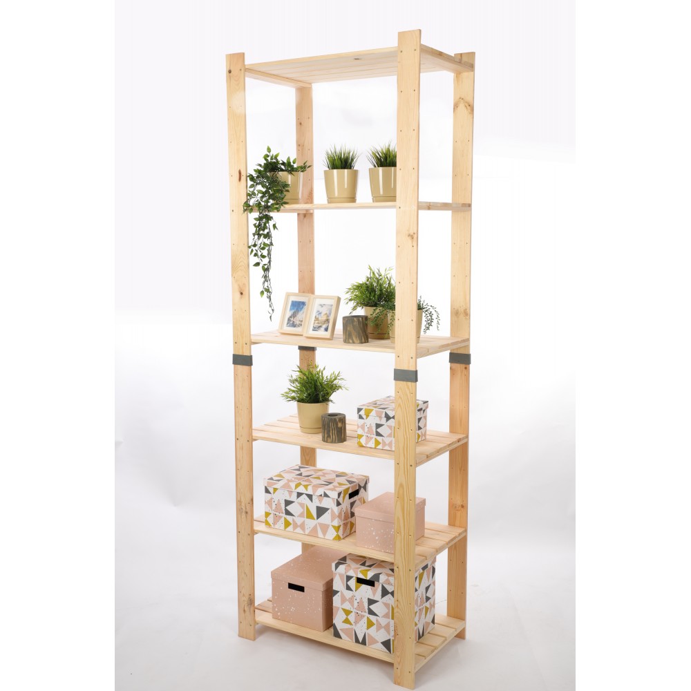 Regał drewniany na książki regał na zabawki regał do spiżarni 230cm SOSNOWY