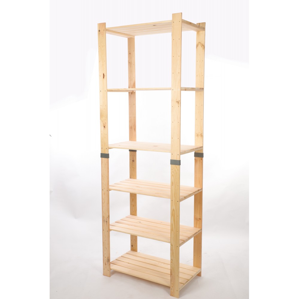Regał drewniany na książki regał na zabawki regał do spiżarni 230cm SOSNOWY