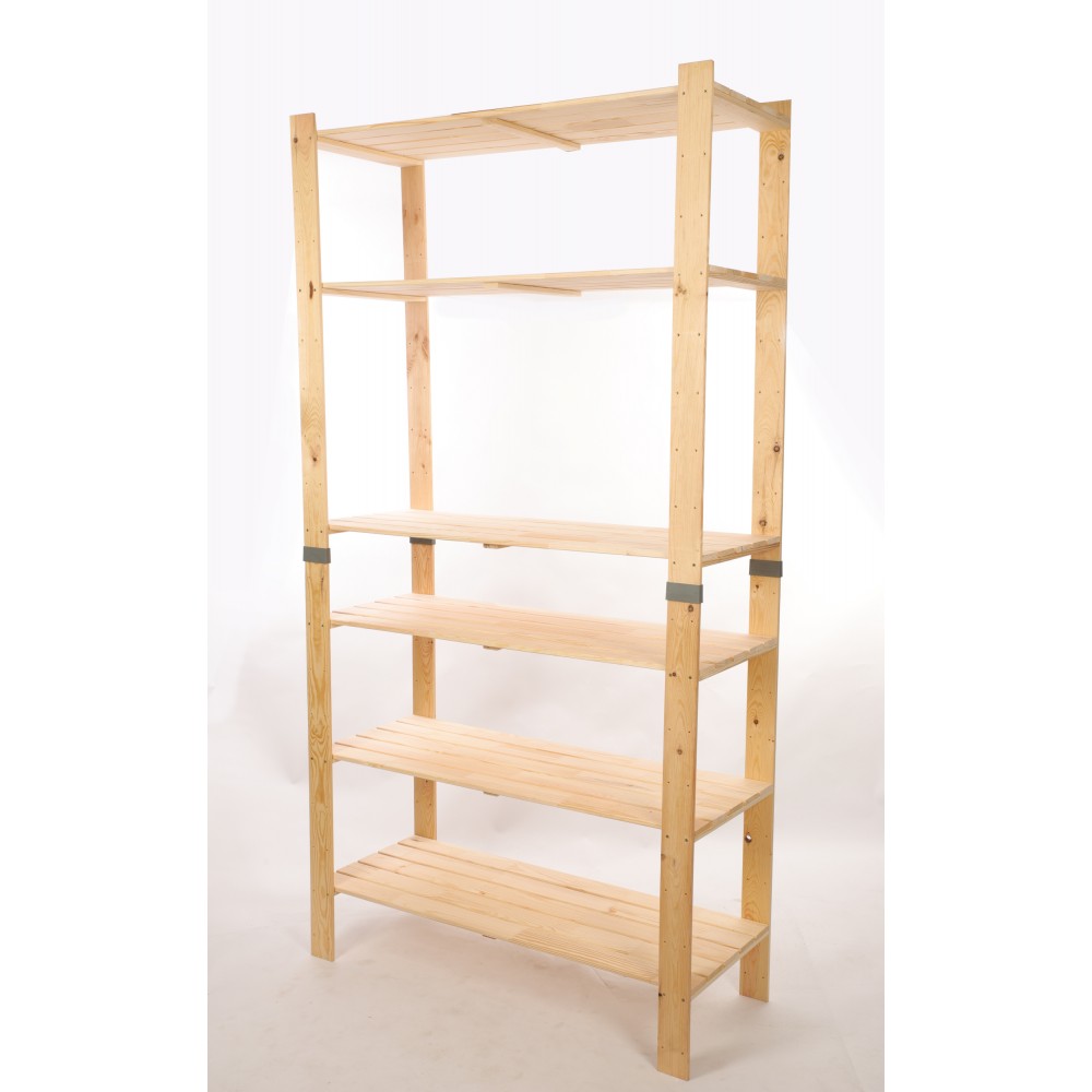 Regał drewniany na książki regał na zabawki regał do spiżarni 230cm SOSNOWY