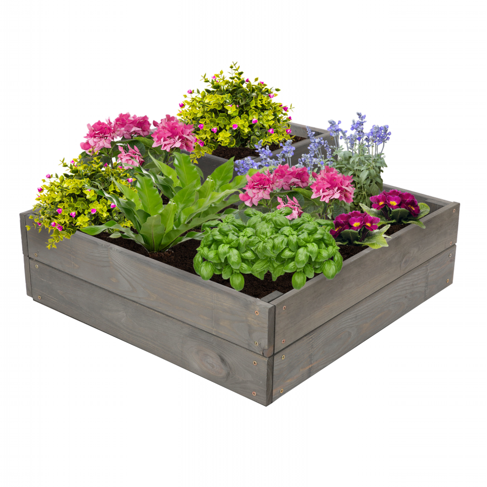 Drewniana skrzynia narożna donica na warzywa warzywniak 27x60x60 GRATIS EKO