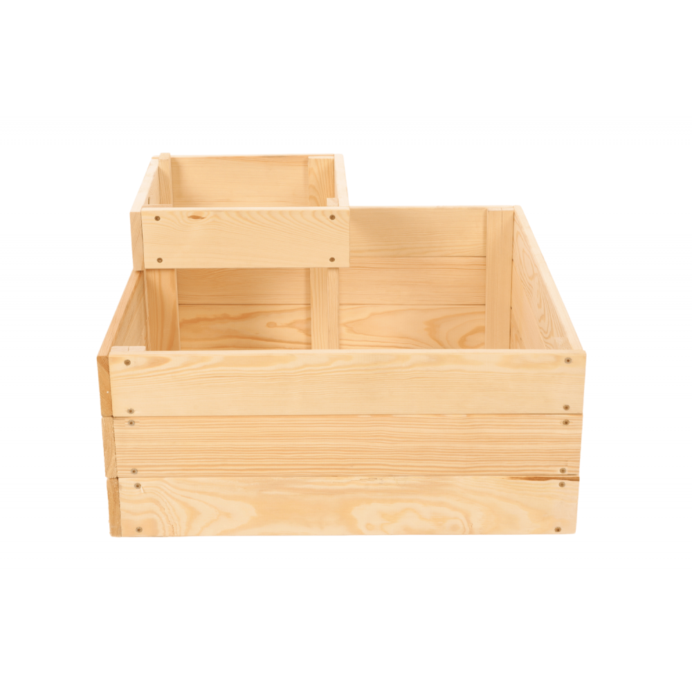 Narożna skrzynia na warzywa drewniany warzywniak ogród inspekt 36x60x60 EKO