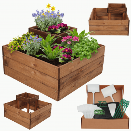 Narożna skrzynia na warzywa drewniany warzywniak ogród inspekt 36x60x60 EKO