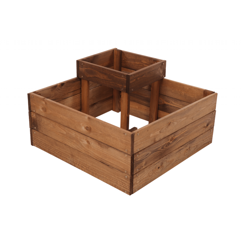 Narożna skrzynia na warzywa drewniany warzywniak ogród inspekt 36x60x60 EKO