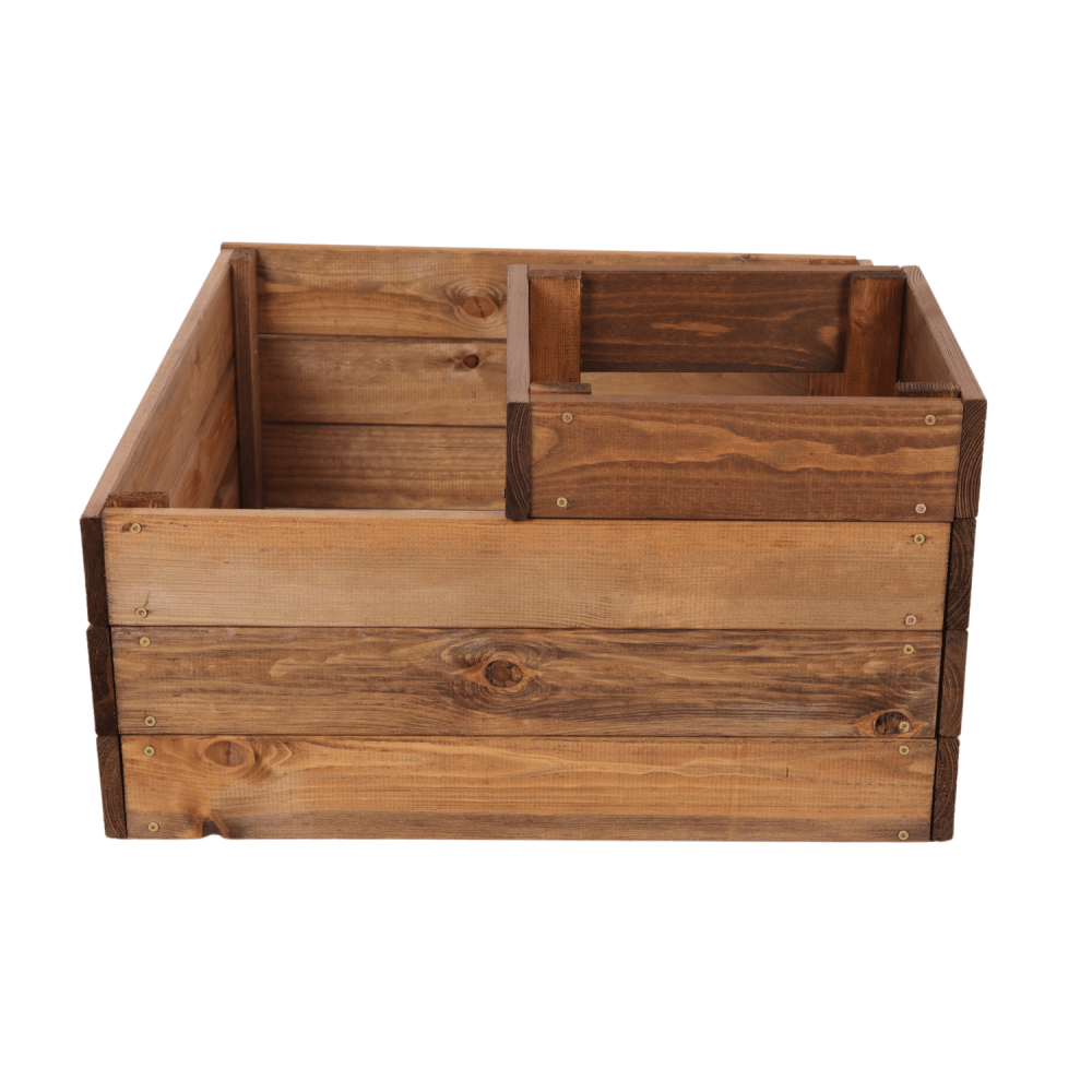 Narożna skrzynia na warzywa drewniany warzywniak ogród inspekt 36x60x60 EKO