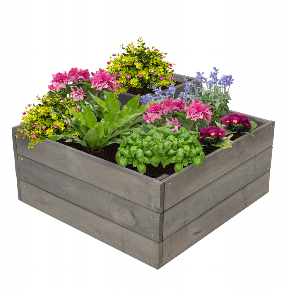 Narożna skrzynia na warzywa drewniany warzywniak ogród inspekt 36x60x60 EKO