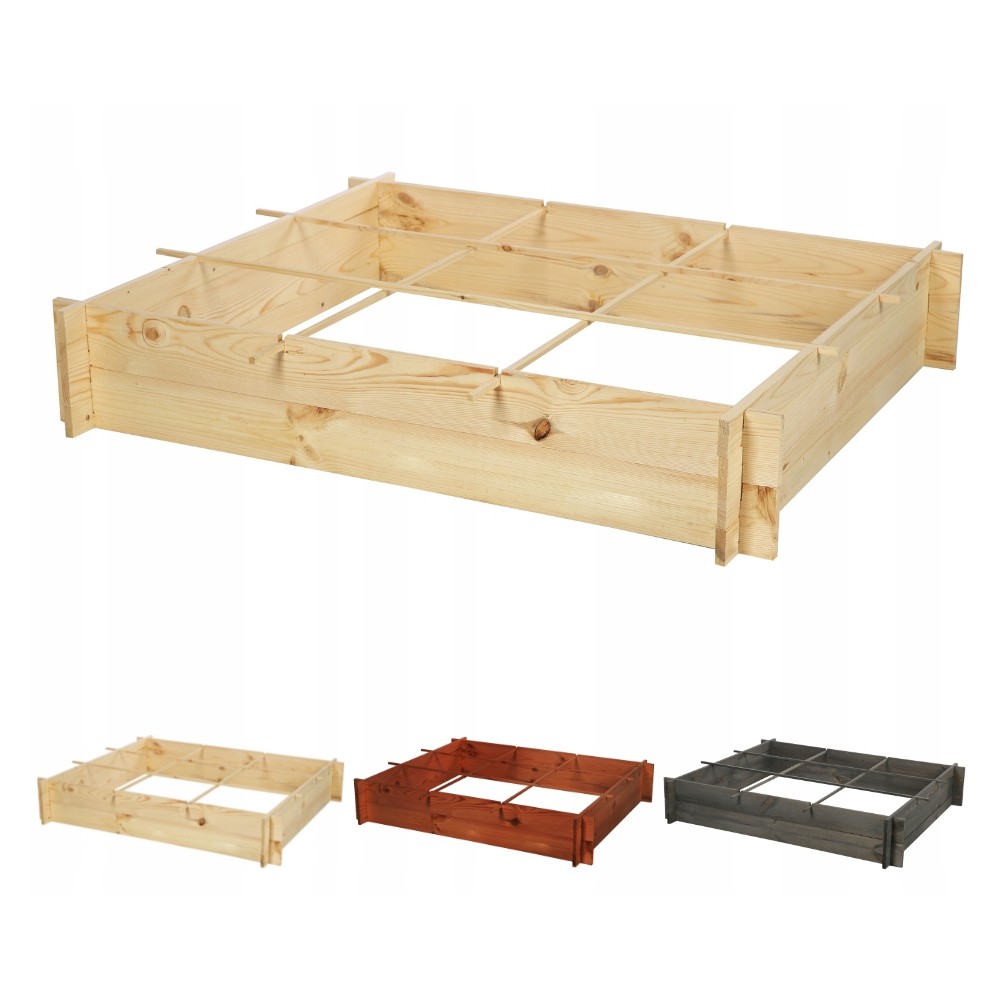 Podwyższona grządka skrzynia na warzywa drewniana donica zioła120x100cm ECO