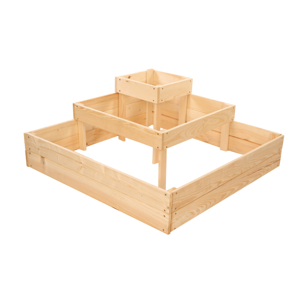 Narożna skrzynia podwyższana na warzywa drewniany warzywniak 36x90x90 EKO