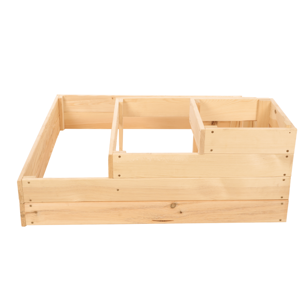 Narożna skrzynia podwyższana na warzywa drewniany warzywniak 36x90x90 EKO