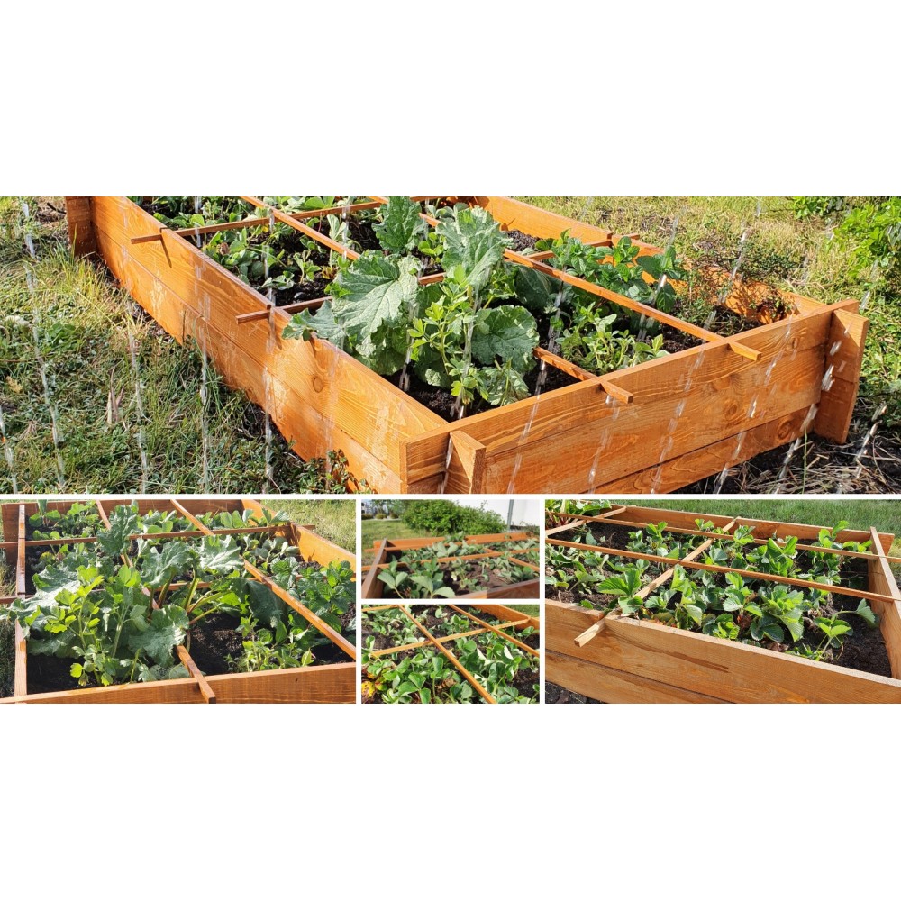 Podwyższona grządka skrzynia na warzywa drewniana donica zioła120x100cm ECO