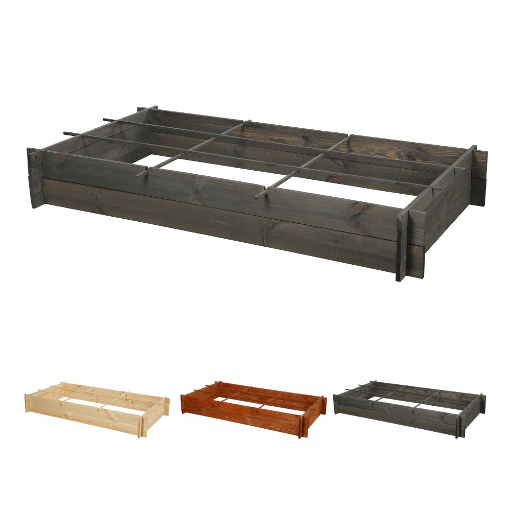 Podwyższona grządka skrzynia na warzywa drewniana donica zioła 150x80cm EKO