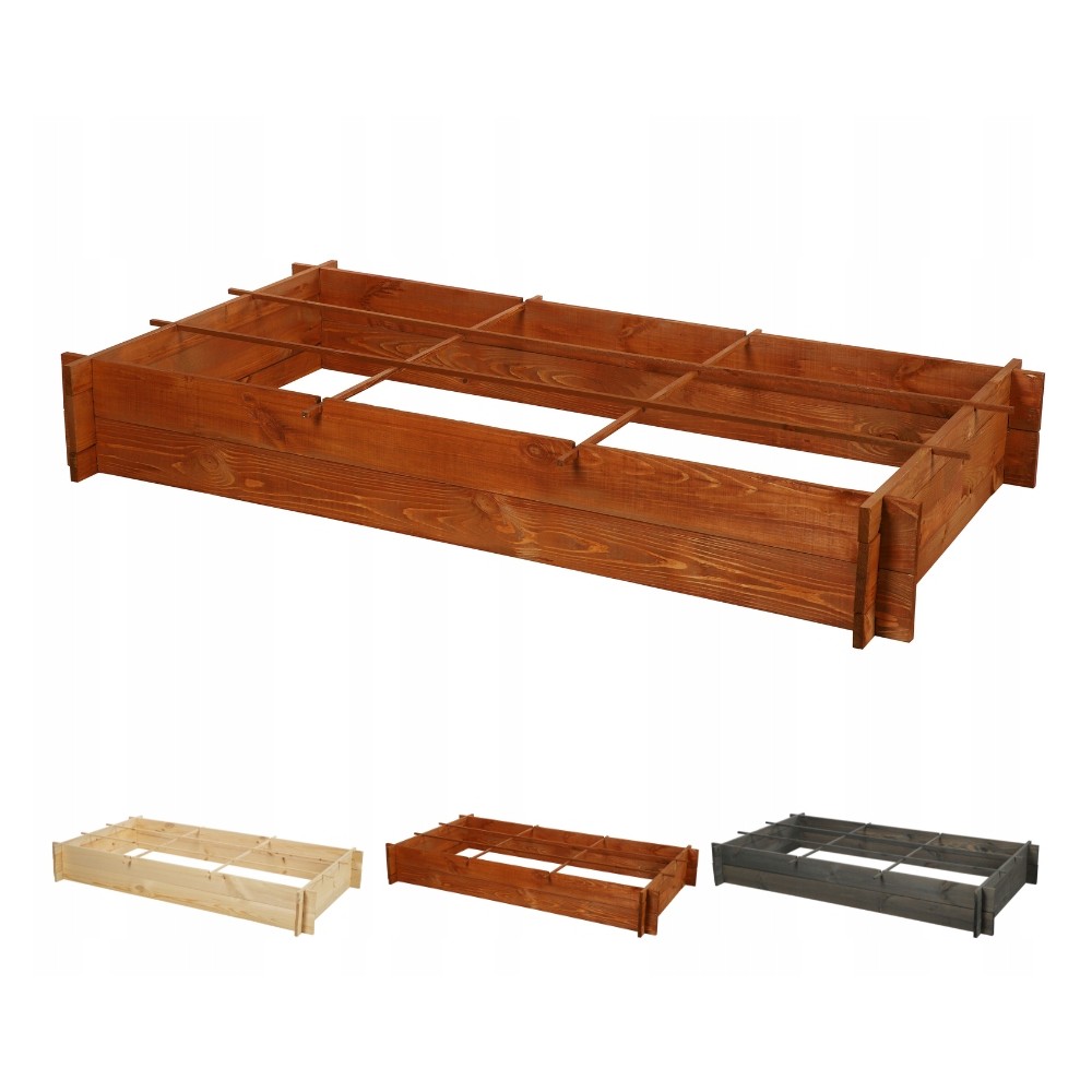 Podwyższona grządka skrzynia na warzywa drewniana donica zioła 150x80cm EKO