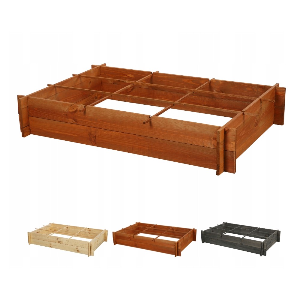 Podwyższona grządka skrzynia na warzywa drewniana donica zioła 120x80cm EKO