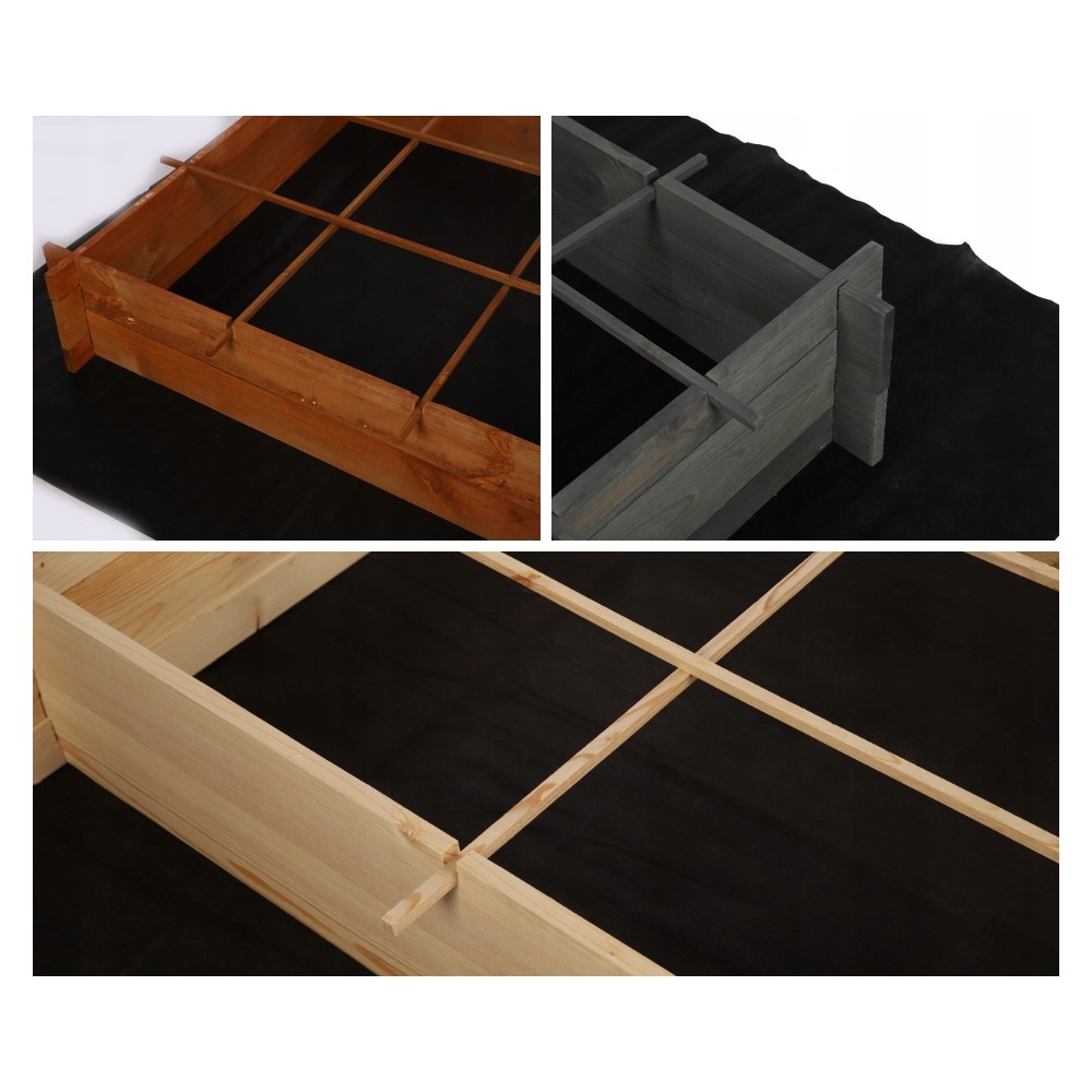 Podwyższona grządka skrzynia na warzywa drewniana donica zioła 120x80cm EKO