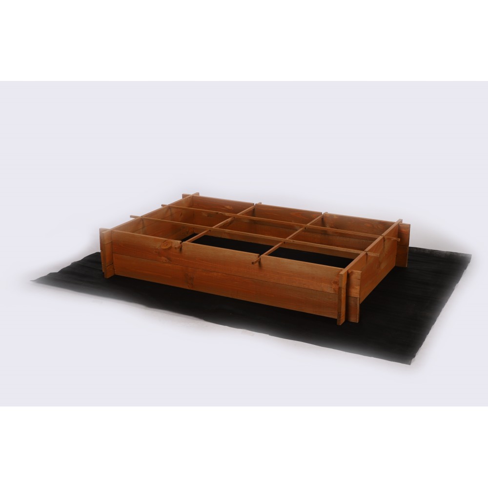 Podwyższona grządka skrzynia na warzywa drewniana donica zioła 120x80cm EKO