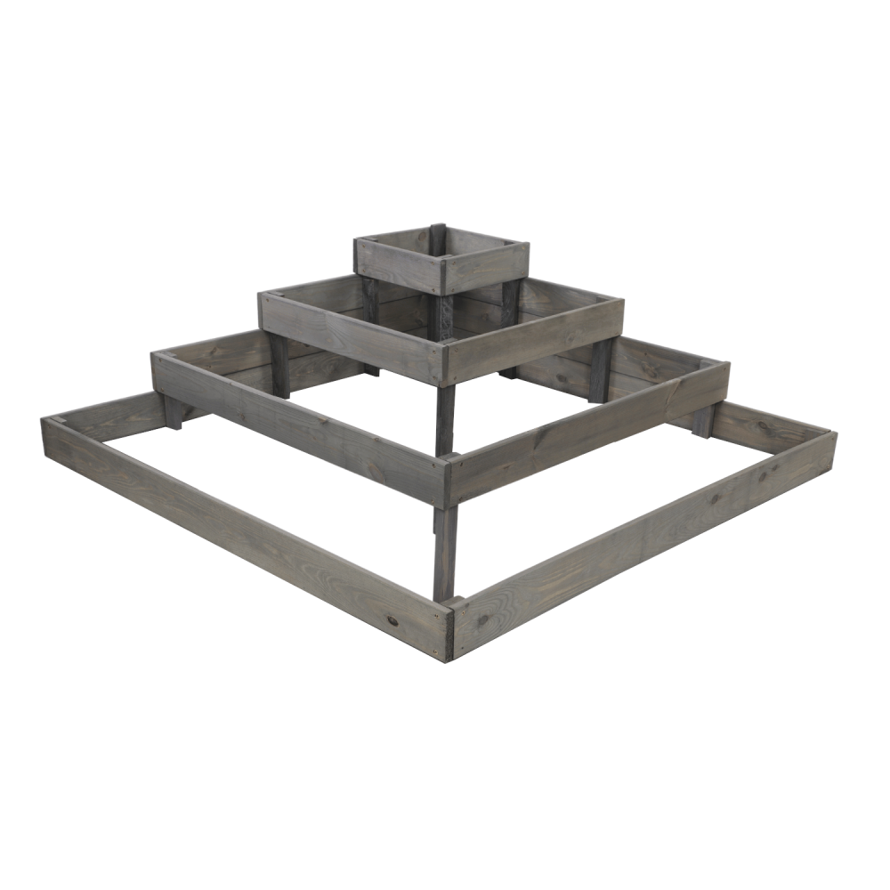 Drewniana skrzynia narożna donica na warzywa warzywniak inspekt 36x120x120