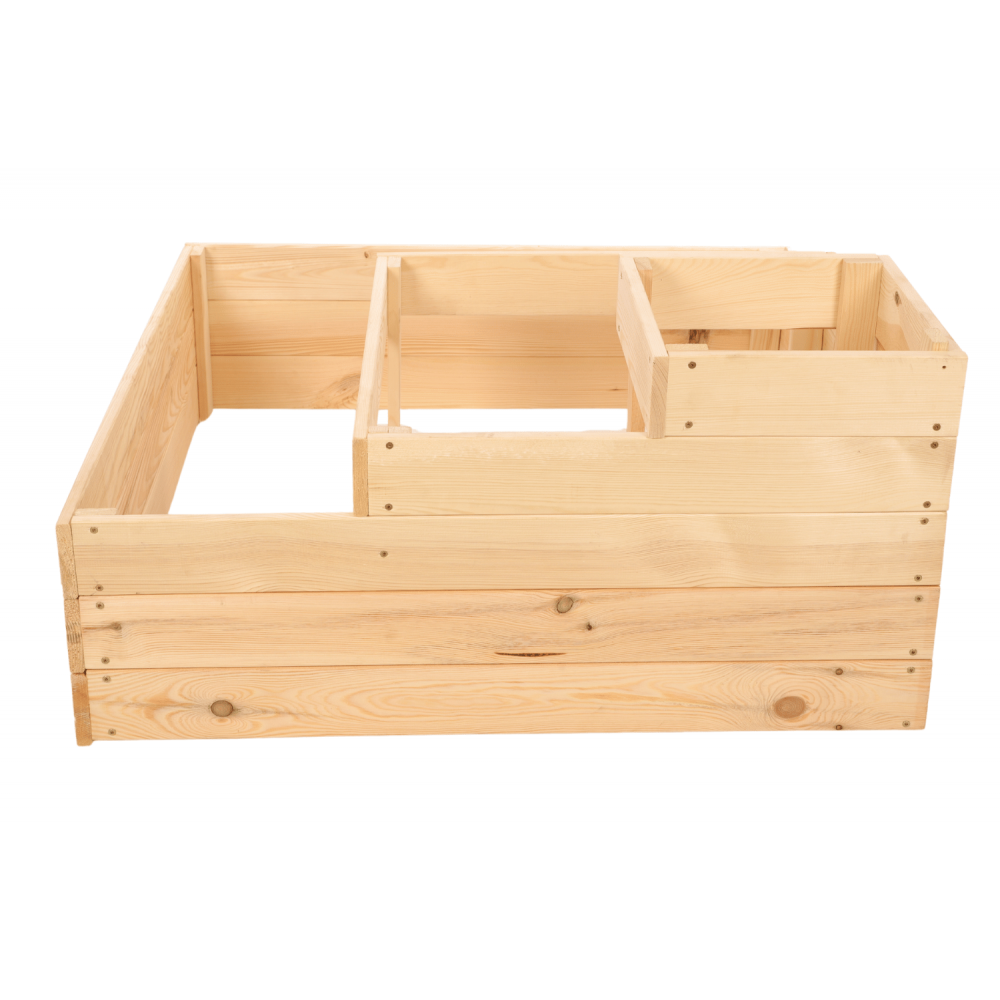 Piętrowa skrzynia na warzywa narożna drewniany warzywnik 45x90x90 GRATISY