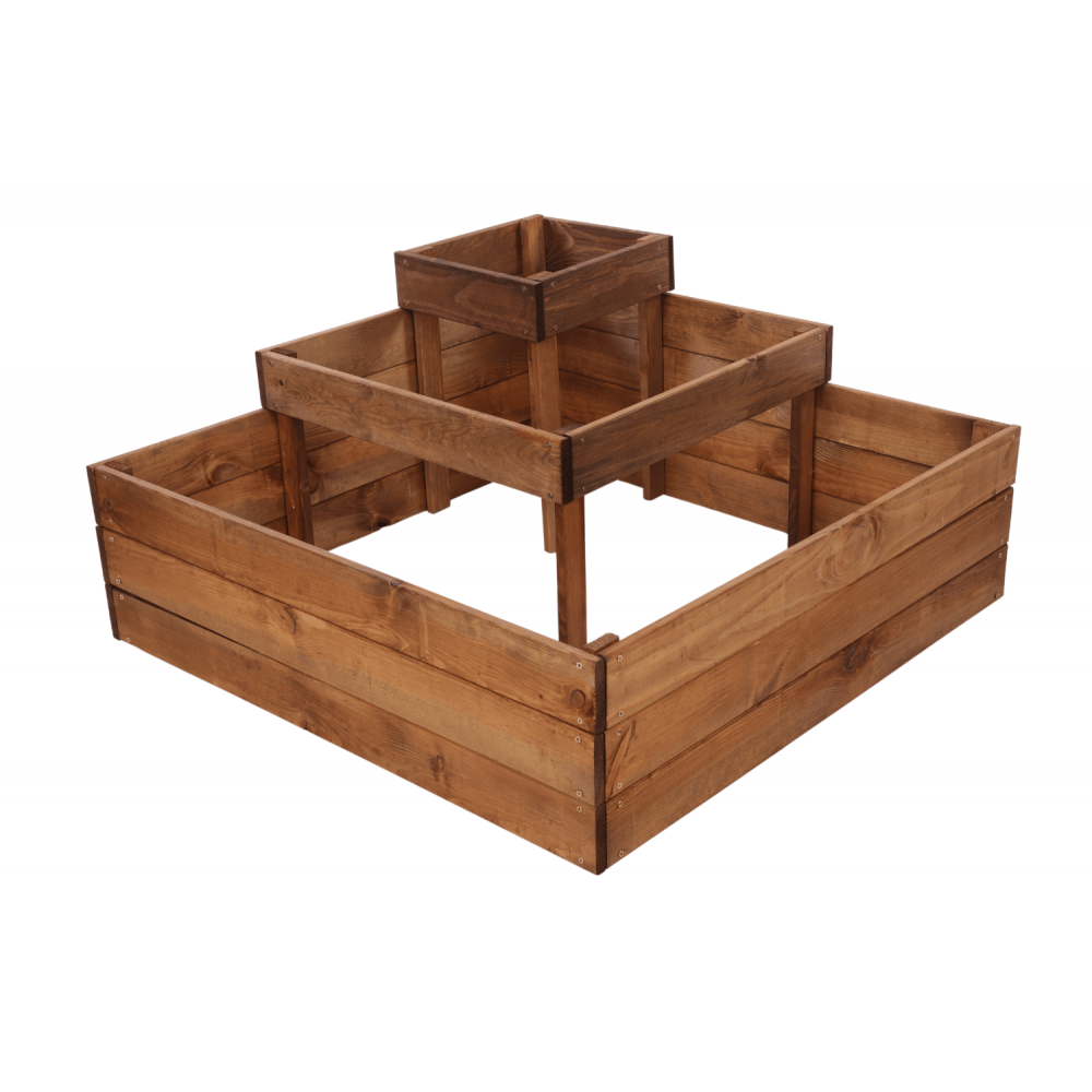 Piętrowa skrzynia na warzywa narożna drewniany warzywnik 45x90x90 GRATISY