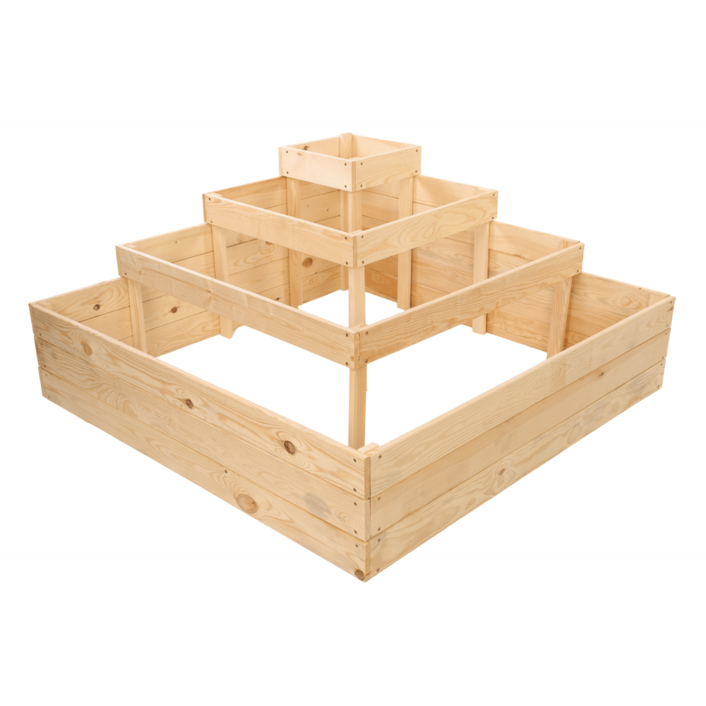 Narożna skrzynia podwyższana na warzywa drewniany warzywniak 54x120x120 EKO